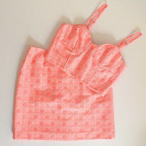 Gianni Bini Neon Pink Mini Skirt and Shell